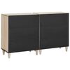 vidaXL Πλαϊνό γραφείο 2 pcs Λευκό 60 x 33 x 75 cm Μασίφ ξύλο μάνγκο