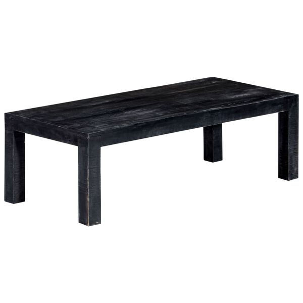 vidaXL Τραπεζάκι Σαλονιού Μαύρο 110x50x35 εκ. από Μασίφ Ξύλο Μάνγκο