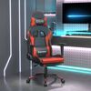 vidaXL Καρέκλα Gaming Μασάζ Υποπόδιο Μαύρο/Κόκκινο από Συνθετικό Δέρμα