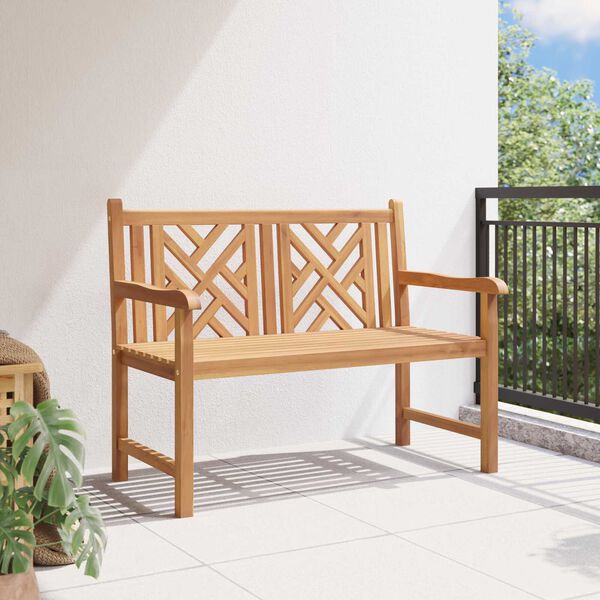 vidaXL Παγκάκι κήπου Καφέ 228 x 60 x 90 εκ Μασίφ ξύλο teak