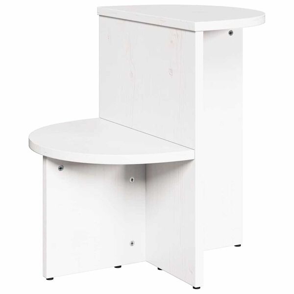vidaXL Τραπεζάκι Πλευράς Λευκό 50 x 40 x 50 εκ Μασίφ ξύλο πεύκου