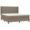 vidaXL &Kappa;&rho;&epsilon;&beta;ά&tau;&iota; Boxspring &mu;&epsilon; &Sigma;&tau;&rho;ώ&mu;&alpha; & LED Taupe 180x200 &epsilon;&kappa;. &Upsilon;&phi;&alpha;&sigma;&mu;ά&tau;&iota;&nu;&omicron;