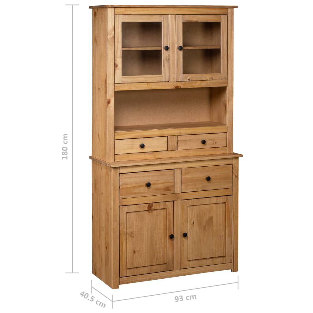 vidaXL Μπουφές 93 x 40,5 x 180 εκ. από Μασίφ Ξύλο Πεύκου Σειρά Panama