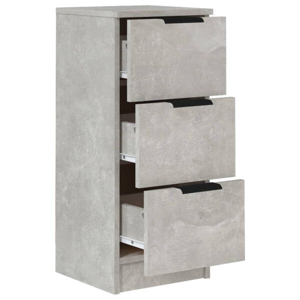 vidaXL Ντουλάπια 2 τεμ. Γκρι Σκυροδέματος 30x30x70 εκ. Επεξεργ. Ξύλο