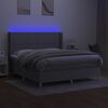 vidaXL &Kappa;&rho;&epsilon;&beta;ά&tau;&iota; Boxspring &mu;&epsilon; &Sigma;&tau;&rho;ώ&mu;&alpha; & LED &Alpha;&nu;.&Gamma;&kappa;&rho;&iota; 180x200&epsilon;&kappa;. &Upsilon;&phi;&alpha;&sigma;&mu;ά&tau;&iota;&nu;&omicron;