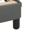 vidaXL Κρεβάτι με Στρώμα Dover Σκούρο Γκρι 160x200 εκ Υφασμάτινο