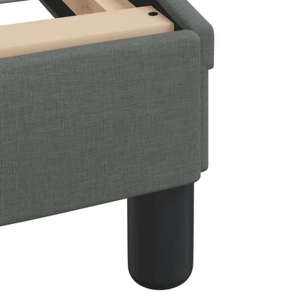 vidaXL Κρεβάτι Σκούρο Γκρι 160x200 εκ Υφασμάτινο