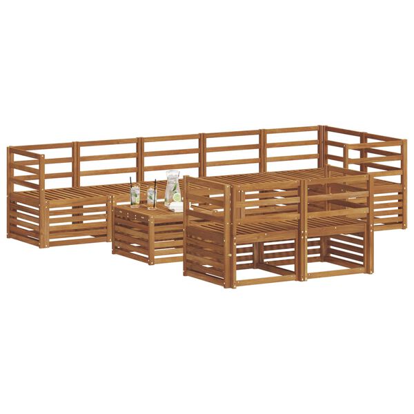 vidaXL &Sigma;&epsilon;&tau; &Kappa;&alpha;&nu;&alpha;&pi;έ 9 pcs &Phi;&upsilon;&sigma;&iota;&kappa;ό &Sigma;&tau;&epsilon;&rho;&epsilon;ό &Xi;ύ&lambda;&omicron; &Alpha;&kappa;&alpha;&kappa;ί&alpha;&sigmaf;