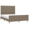vidaXL Σκελετός Κρεβατιού Χωρίς Στρώμα Taupe 140x200 εκ. Υφασμάτινο