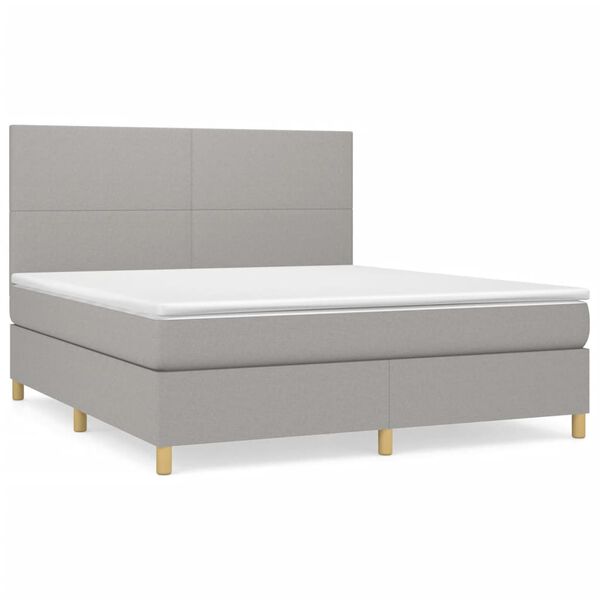 vidaXL &Kappa;&rho;&epsilon;&beta;ά&tau;&iota; Boxspring &mu;&epsilon; &Sigma;&tau;&rho;ώ&mu;&alpha; &Alpha;&nu;&omicron;&iota;&chi;&tau;ό &Gamma;&kappa;&rho;&iota; 180x200 &epsilon;&kappa;. &Upsilon;&phi;&alpha;&sigma;&mu;ά&tau;&iota;&nu;&omicron;