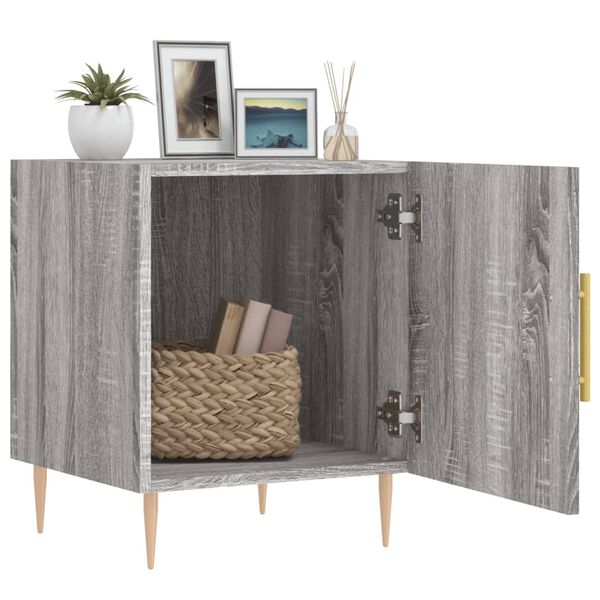 vidaXL Κομοδίνο Γκρι Sonoma 40 x 40 x 50 εκ. από Επεξεργασμένο Ξύλο