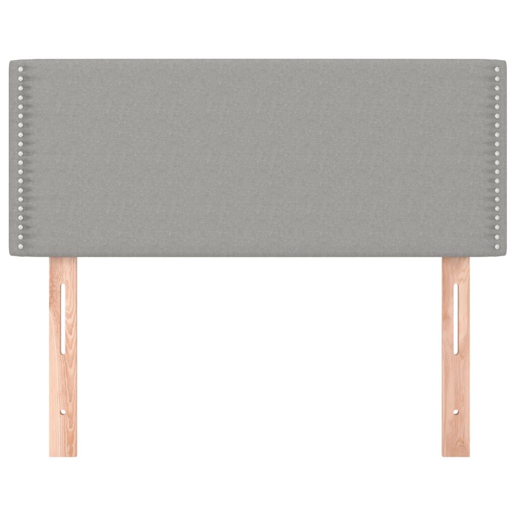vidaXL Κεφαλάρι Κρεβατιού Ανοιχτό Γκρι 100x5x78/88 εκ. Υφασμάτινο