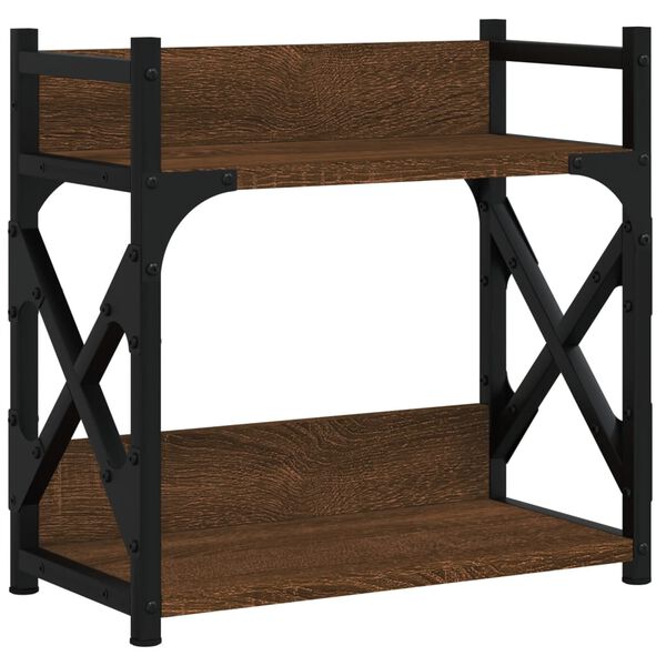 vidaXL Βάση Εκτυπωτή 2 Επιπέδων Καφέ Δρυς 40x20x40 εκ Επεξ. Ξύλο