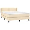 vidaXL &Kappa;&rho;&epsilon;&beta;ά&tau;&iota; Boxspring &mu;&epsilon; &Sigma;&tau;&rho;ώ&mu;&alpha; &Kappa;&rho;&epsilon;&mu; 140x200 &epsilon;&kappa;. &Upsilon;&phi;&alpha;&sigma;&mu;ά&tau;&iota;&nu;&omicron;