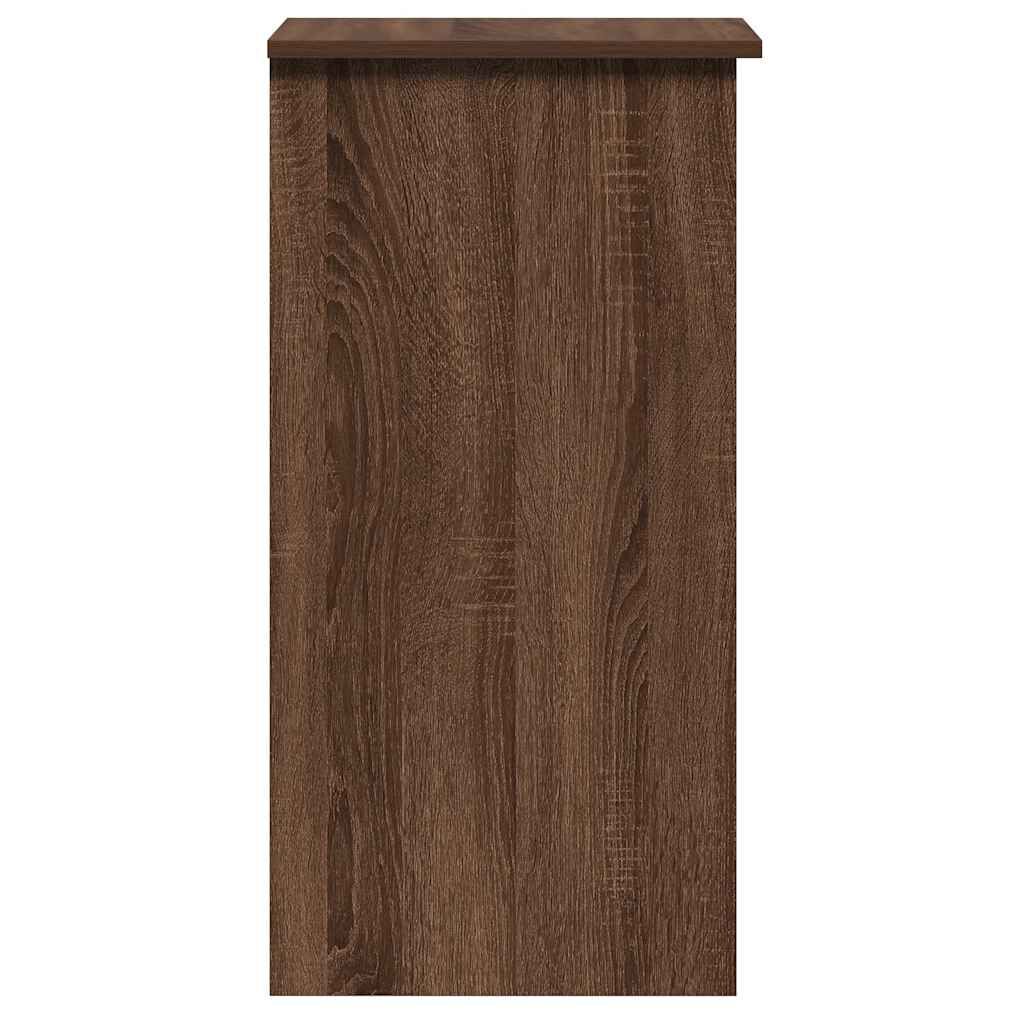 vidaXL Γραφείο με Ράφια Καφέ Δρυς 184x40x78 εκ Επεξεργασμένο Ξύλο