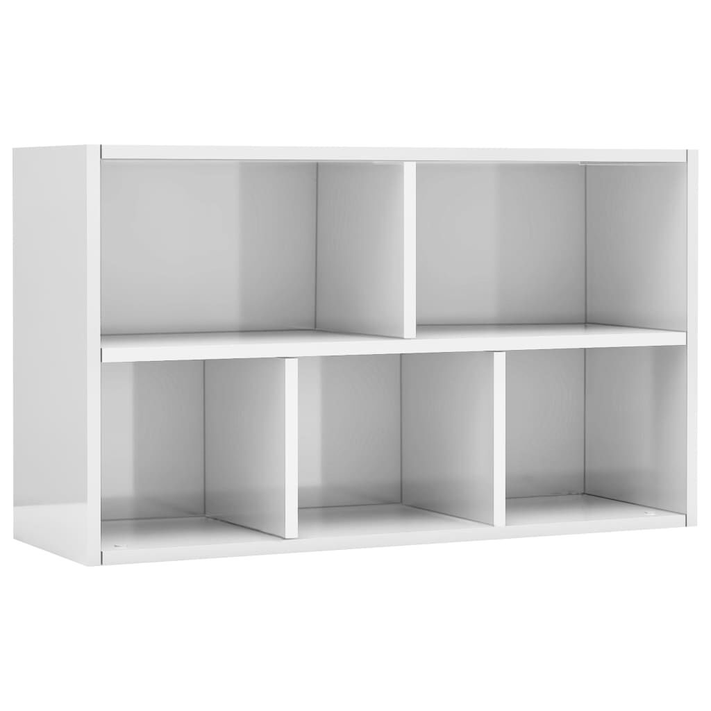 vidaXL Ραφιέρα / Βιβλιοθήκη Γυαλιστερό Λευκό 50x25x80 εκ. Επεξ. Ξύλο