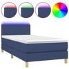 vidaXL &Kappa;&rho;&epsilon;&beta;ά&tau;&iota; Boxspring &mu;&epsilon; &Sigma;&tau;&rho;ώ&mu;&alpha; & LED &Mu;&pi;&lambda;&epsilon; 90x200 &epsilon;&kappa;. &Upsilon;&phi;&alpha;&sigma;&mu;ά&tau;&iota;&nu;&omicron;