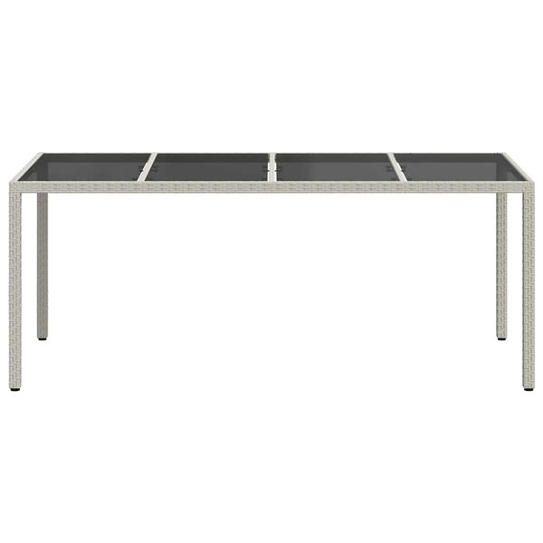 vidaXL Τραπέζι Κήπου για Φαγητό Λευκό 190 x 90 x 75 cm Πολυ ράταν