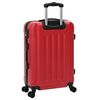 vidaXL Σετ Βαλίτσας με κλειδαριά 3 pcs Κόκκινο 50 x 31 x 78 εκ