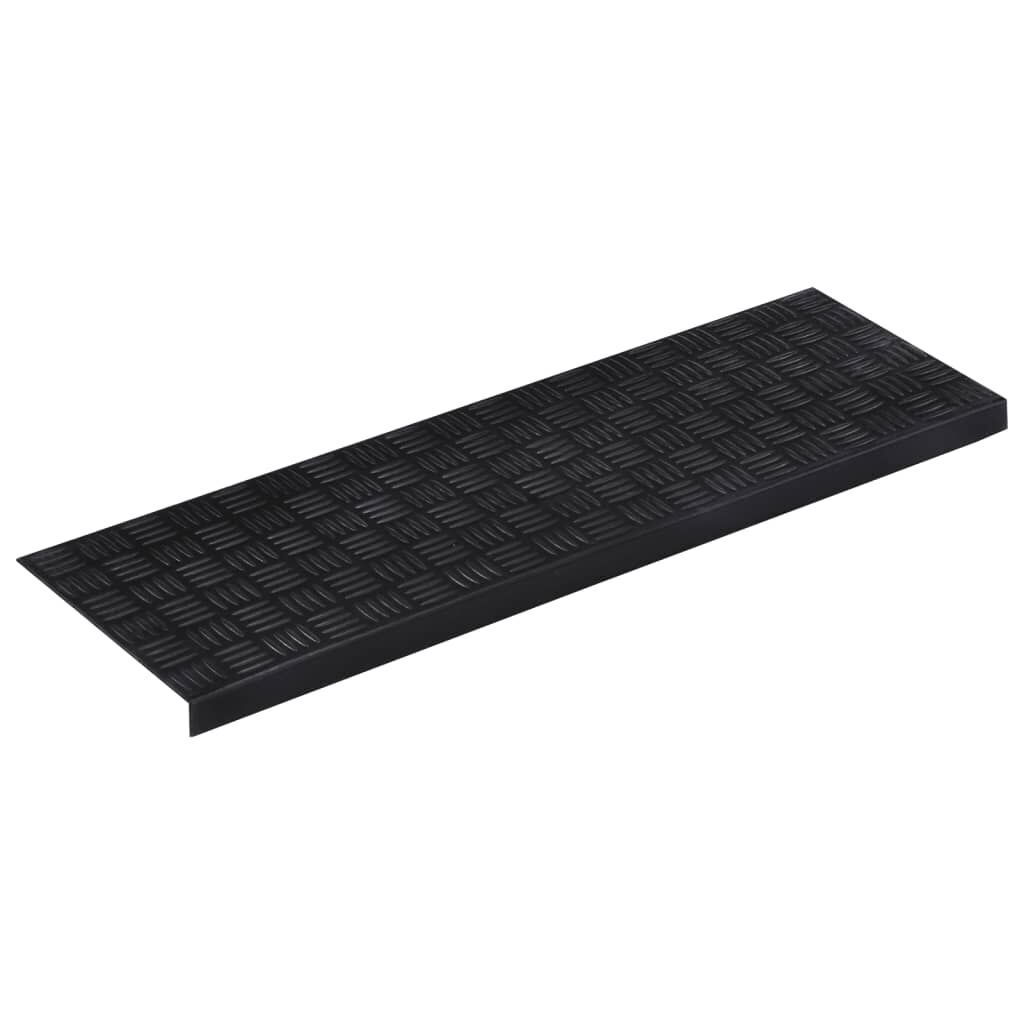 vidaXL Πατάκια Σκάλας 10 τεμ. 25 x 75 εκ. από Καουτσούκ