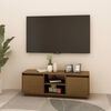 vidaXL Έπιπλο Τηλεόρασης Καφέ Μελί 110x30x40 εκ. από Μασίφ Ξύλο Πεύκου