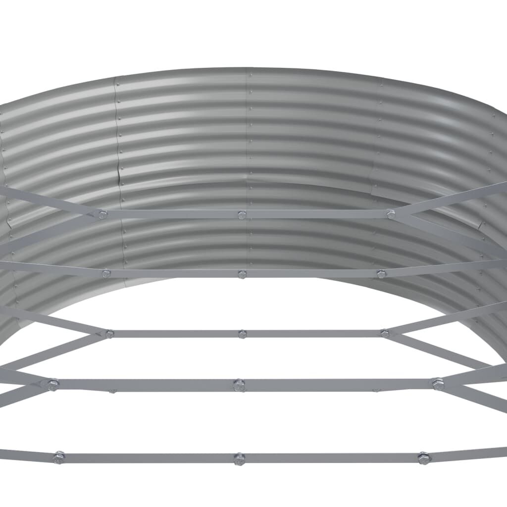 vidaXL Ζαρντινιέρα Γκρι 510x140x68 εκ. Ατσάλι με Ηλεκτρ. Βαφή Πούδρας