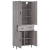 vidaXL Ντουλάπι Γκρι Sonoma 69,5 x 34 x 180 εκ. Επεξεργασμένο Ξύλο