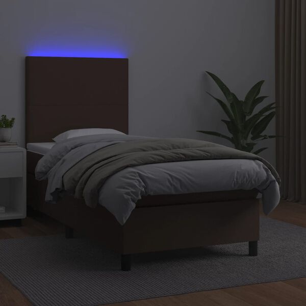 vidaXL &Kappa;&rho;&epsilon;&beta;ά&tau;&iota; Boxspring &mu;&epsilon; &Sigma;&tau;&rho;ώ&mu;&alpha; & LED &Kappa;&alpha;&phi;έ 80x200 &epsilon;&kappa;. &Sigma;&upsilon;&nu;&theta;. &Delta;έ&rho;&mu;&alpha;