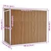vidaXL Αποθήκη Κήπου Επιτοίχια Καφέ 118x194x178 εκ. από Γαλβ. Ατσάλι