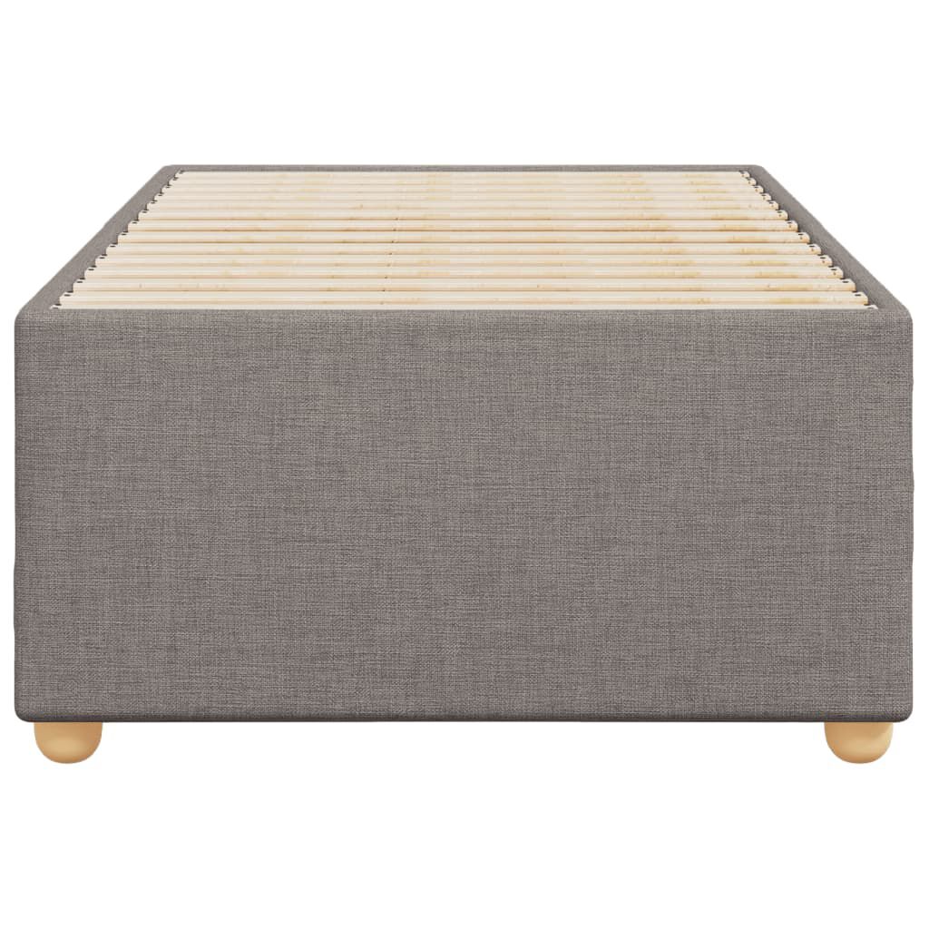 vidaXL Σκελετός Κρεβατιού Χωρίς Στρώμα Taupe 90x200 εκ. Υφασμάτινο