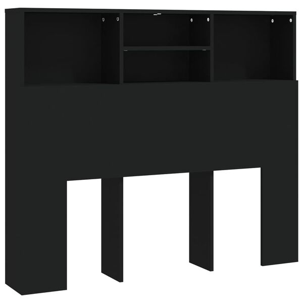 vidaXL Κεφαλάρι Με Αποθηκευτικό Χώρο Μαύρο 120 x 19 x 103,5 εκ.