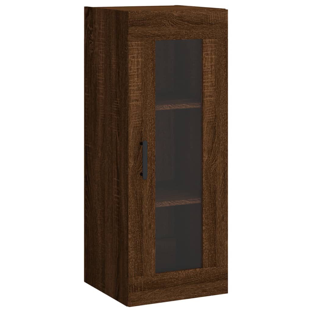 vidaXL Ντουλάπι Τοίχου Καφέ Δρυς 34,5 x 34 x 90 εκ.