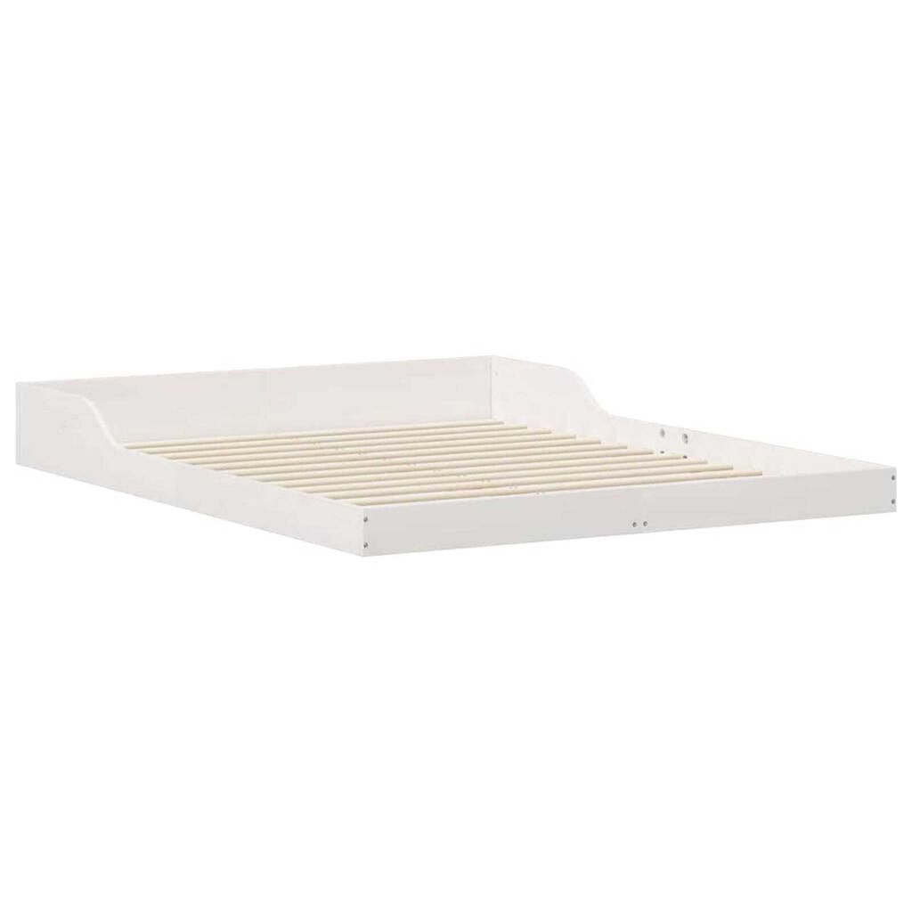 vidaXL Σκελετός Κρεβατιού Λευκό 160 x 200 cm Μασίφ ξύλο πεύκου