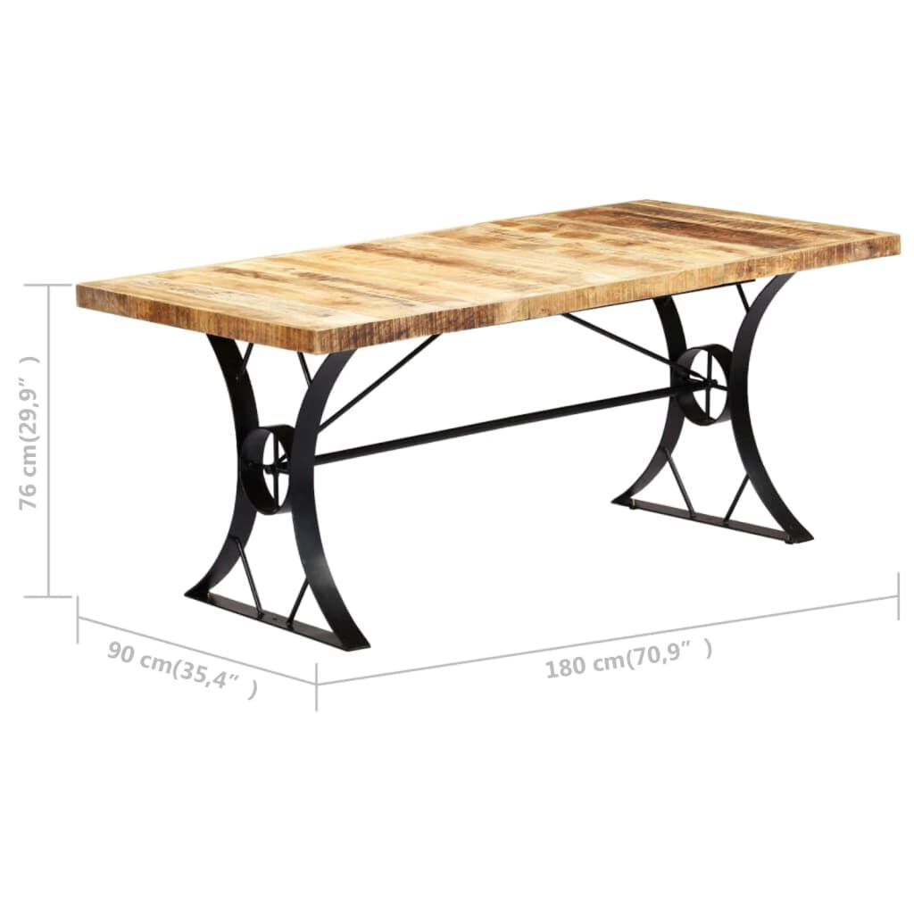 vidaXL Τραπεζαρία 180 x 90 x 76 εκ. από Μασίφ Ξύλο Μάνγκο