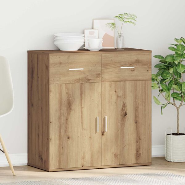 vidaXL Πλαϊνό γραφείο artisan δρυς 79 x 38 x 80 εκ Επεξεργασμένο ξύλο