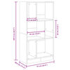 vidaXL Βιβλιοθήκη Λευκή 57x28,5x107,5 εκ. από Επεξεργασμένο Ξύλο