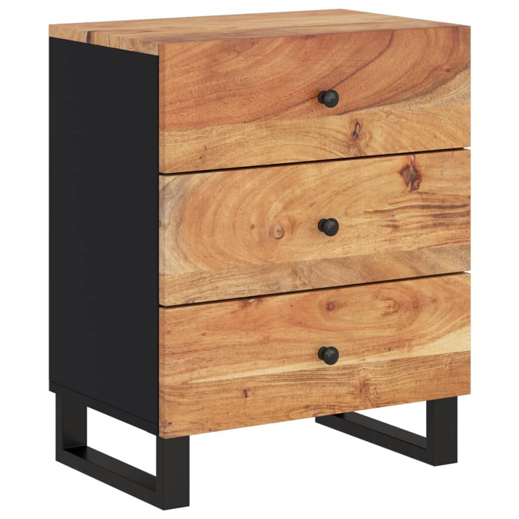 vidaXL Κομοδίνο 50 x 33 x 62 εκ. Μασίφ Ξύλο Ακακίας & Επεξ. Ξύλο