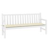vidaXL Μαξιλάρι Πάγκου Κήπου Κρεμ 180x50x3 εκ. Ύφασμα Oxford