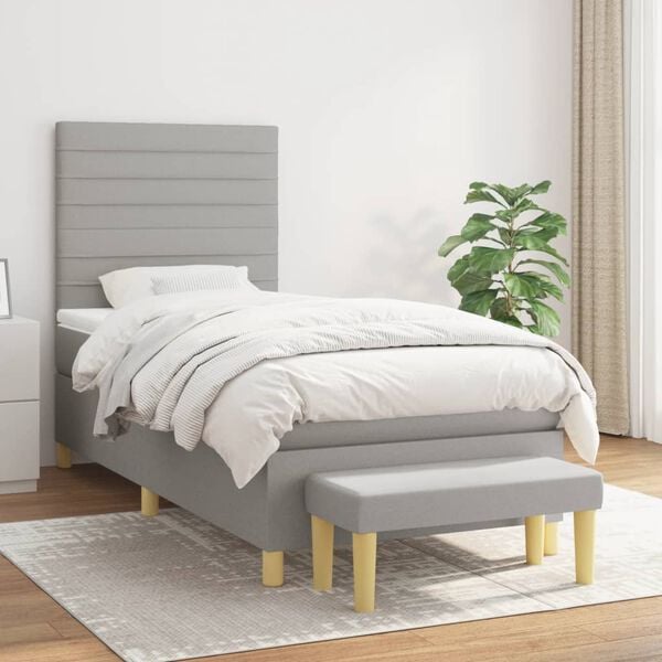 vidaXL &Kappa;&rho;&epsilon;&beta;ά&tau;&iota; Boxspring &mu;&epsilon; &Sigma;&tau;&rho;ώ&mu;&alpha; &Alpha;&nu;&omicron;&iota;&chi;&tau;ό &Gamma;&kappa;&rho;&iota; 80x200 &epsilon;&kappa;. &Upsilon;&phi;&alpha;&sigma;&mu;ά&tau;&iota;&nu;&omicron;