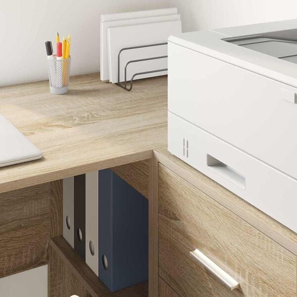 vidaXL Γραφείο με ράφι Sonoma Δρυς 102 x 50 x 75 εκ Επεξεργασμένο ξύλο