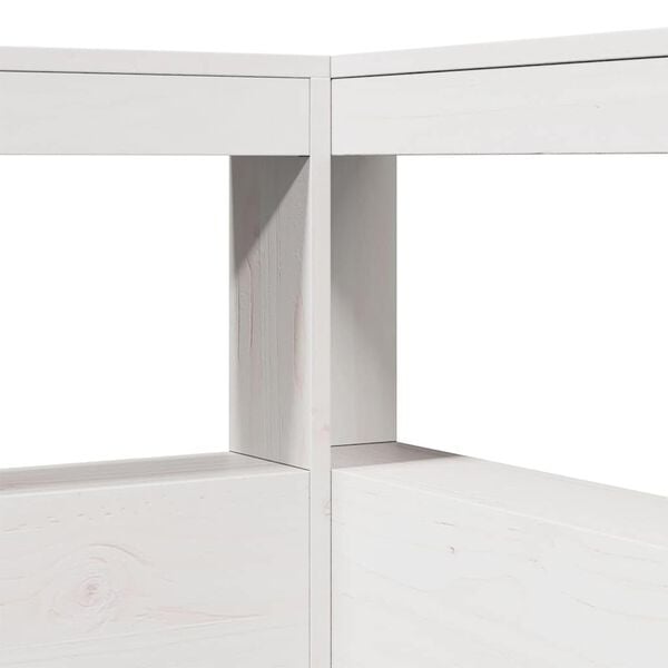 vidaXL Κρεβάτι Βιβλιοθήκη Χωρίς Στρώμα Λευκό 75x190 εκ Μασίφ Πεύκο