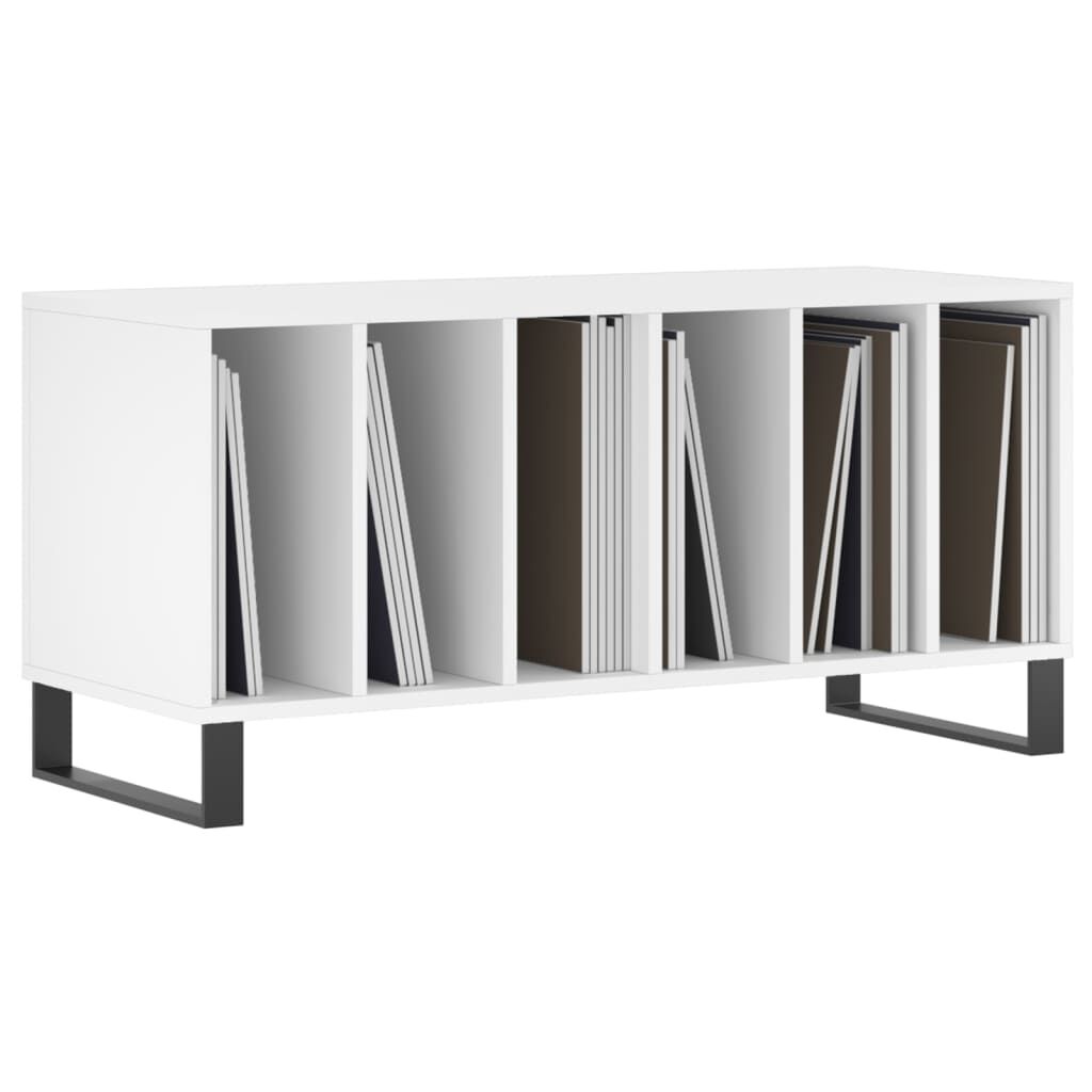 vidaXL Έπιπλο Δίσκων Λευκό 100 x 38 x 48 εκ. από Επεξεργασμένο Ξύλο