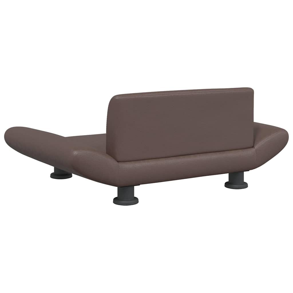 vidaXL Κρεβάτι Σκύλου Καφέ 70x45x28 εκ. από Συνθετικό Δέρμα
