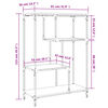 vidaXL Βιβλιοθήκη Καφέ Δρυς 81 x 36 x 115 εκ. Επεξεργ. Ξύλο / Ατσάλι