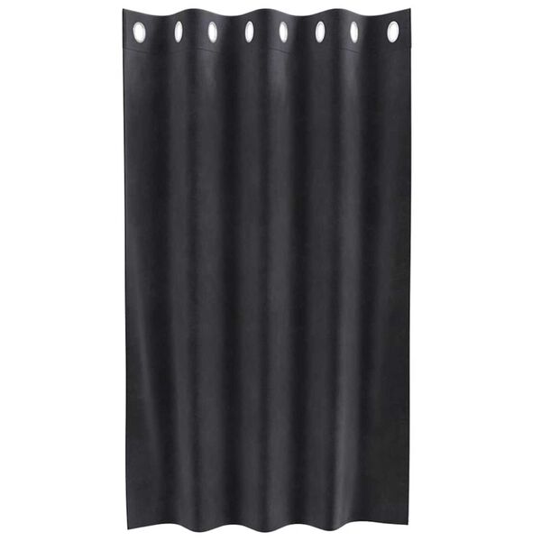 vidaXL Κουρτίνες με κουρτίνες 2 pcs Σκούρο γκρι 140 x 140 cm Βελούδο
