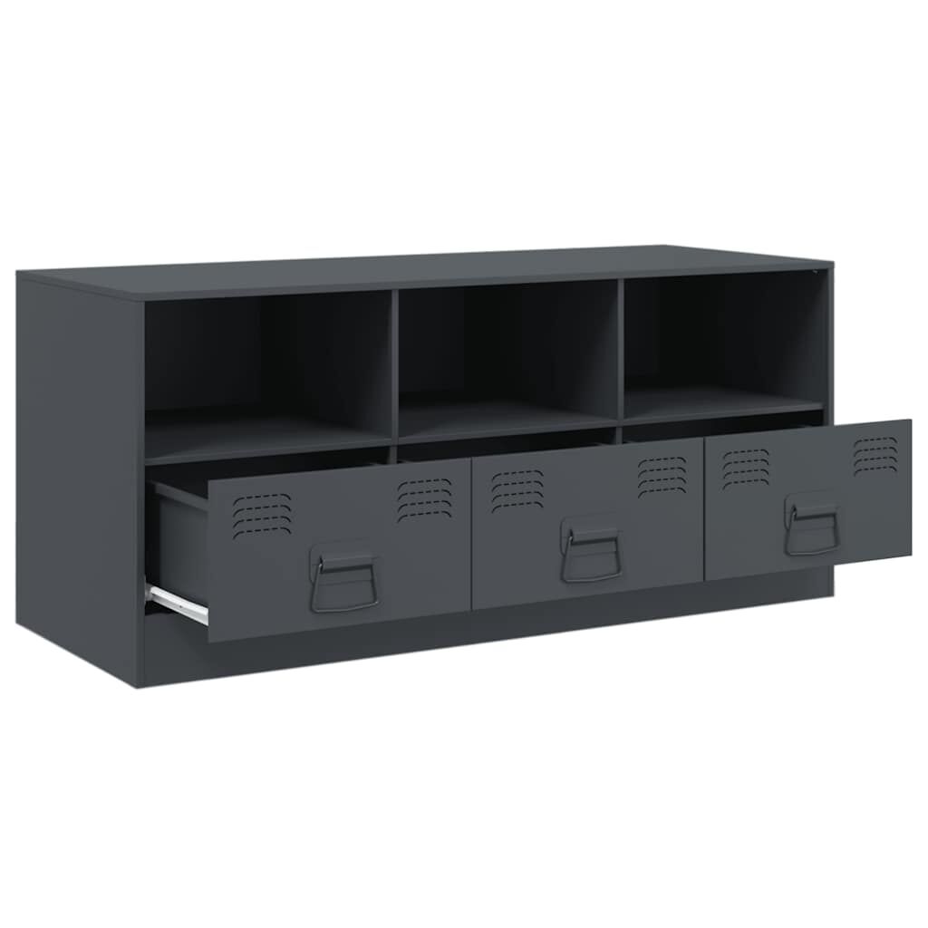 vidaXL Έπιπλο Τηλεόρασης Ανθρακί 99x39x44 εκ. από Χάλυβα