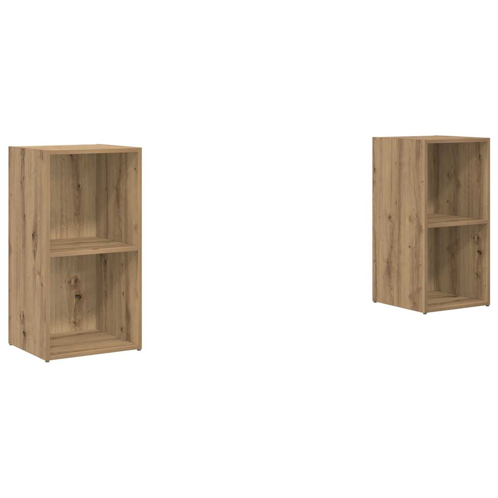 vidaXL Σετ επίπλου τηλεόρασης 2 pcs Χειροποίητη δρυς 72 x 35 x 36.5 cm