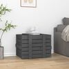 vidaXL Κουτί Αποθήκευσης Γκρι 58 x 40,5 x 42 εκ. από Μασίφ Ξύλο Πεύκου