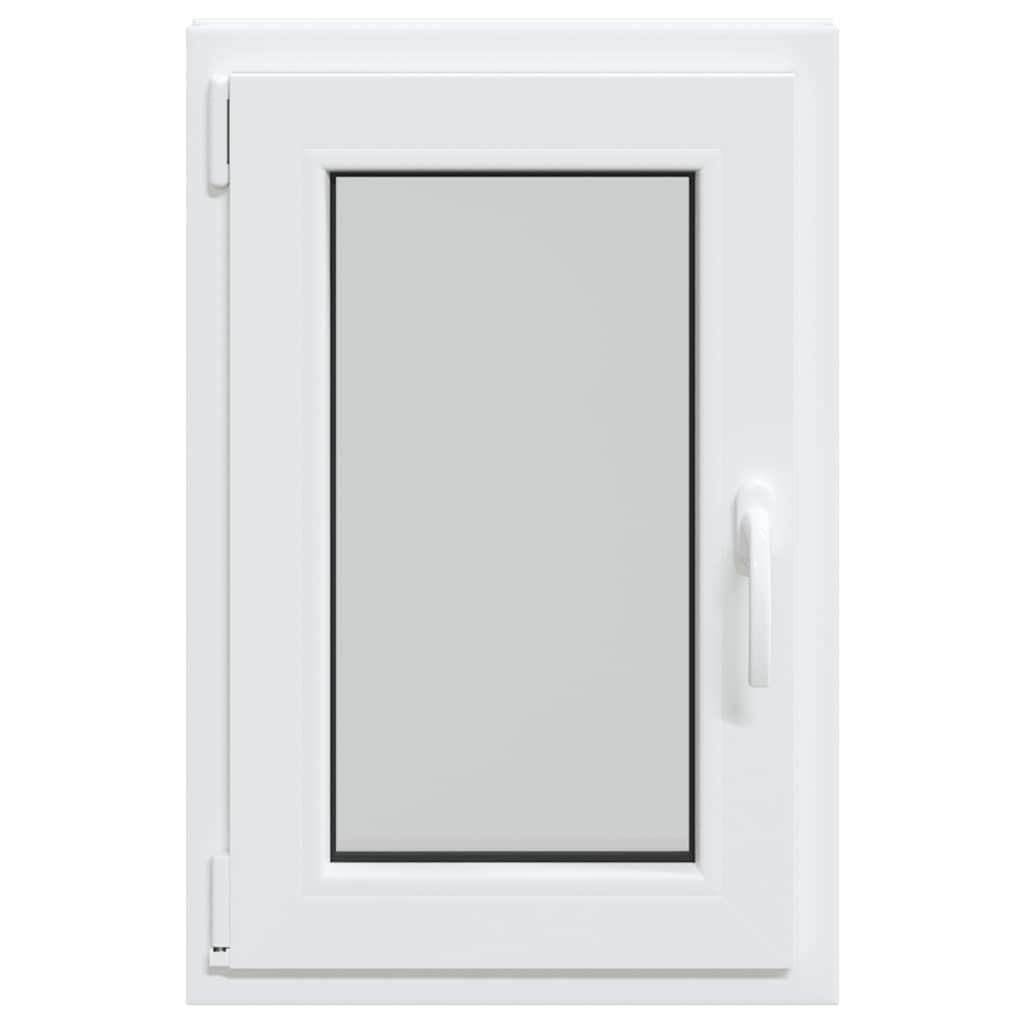 vidaXL Παράθυρο Υπογείου "RISOR" 50x75 εκ. Ανακλινόμενο & Περιστρεφόμενο DIN Αριστερά Λευκό