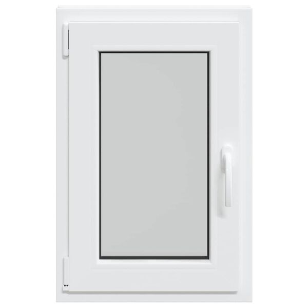 vidaXL Παράθυρο Υπογείου "RISOR" 50x75 εκ. Ανακλινόμενο & Περιστρεφόμενο DIN Αριστερά Λευκό